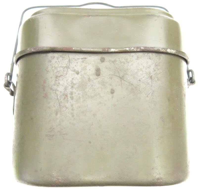 German Wehrmacht Kochgeschirr M42 Red Enamel Inside Steel Mess Kit CFL 44 Matching. — image 6