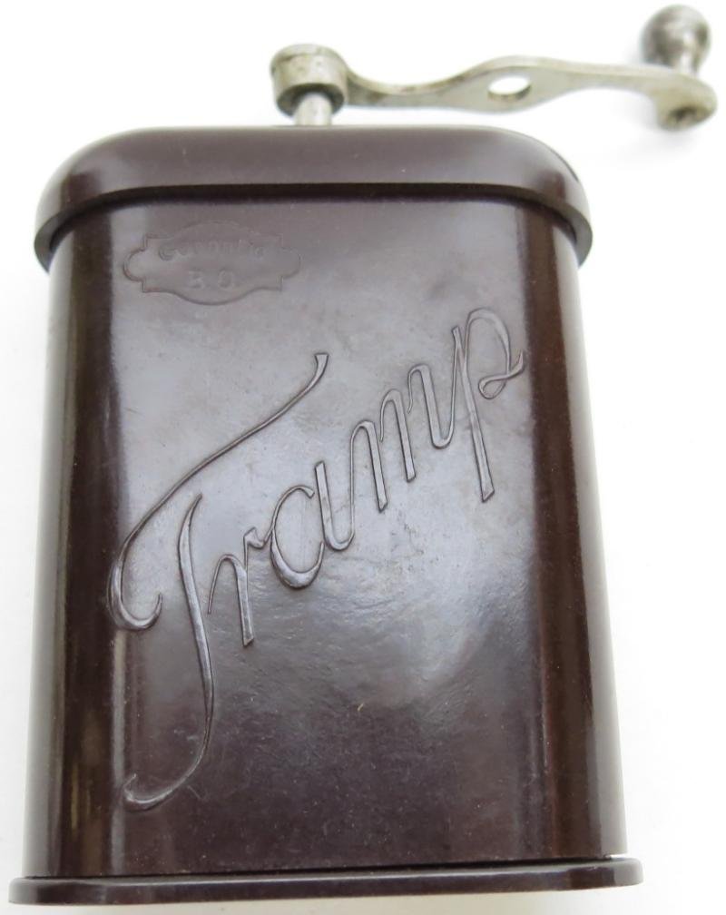 German Wehrmacht Reddish Bakelite Coffee Grinder Mint Condition Single BO Garantie Stamp.