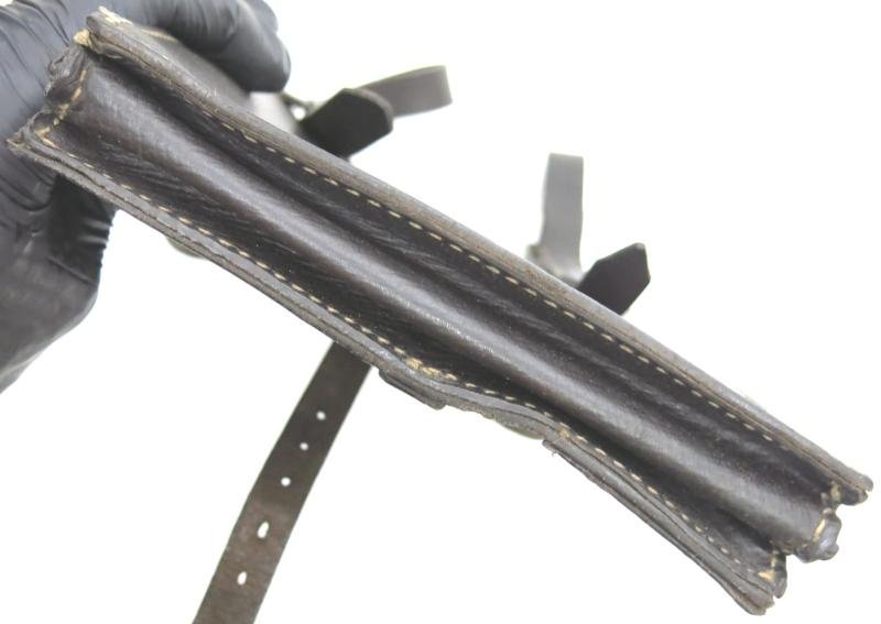 German Wehrmacht/Luftwaffe Dark Brown Meldekartentasche M35 Map Case C. RIESE Berlin SO 16 1940 Dated Nearly Mint. — image 11