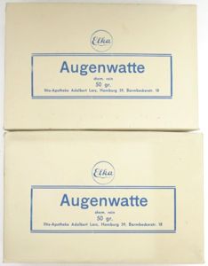 German Civilian Pre War And Wartime Era Elka Augenwatte, (Verbandwatte), …