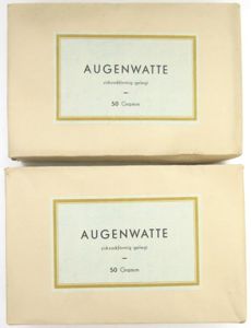 German Civilian Pre War And Wartime Era Augenwatte, (Verbandwatte), Box …