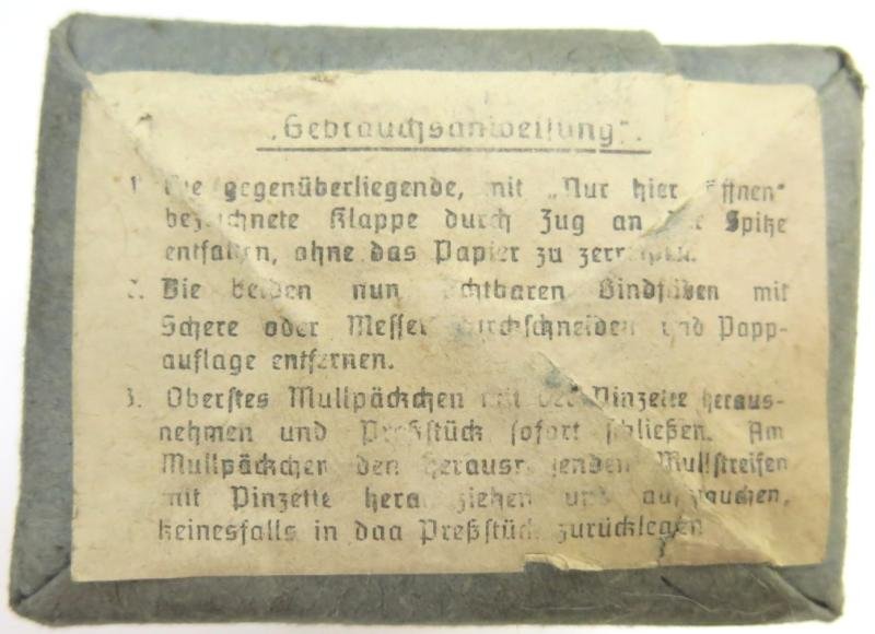 German Wehrmacht Medical Mullstreifen 5% Theodor Schuffenhauer Chemnitz 12. 9. 1944, Hard To Find One. — image 3