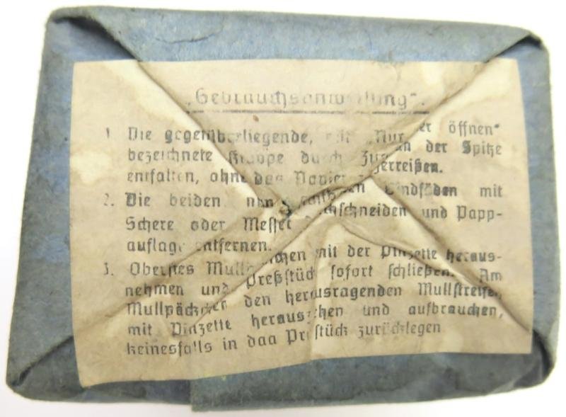 German Wehrmacht Medical Mullstreifen 5% Theodor Schuffenhauer Chemnitz 12. 9. 1944, Hard To Find One. — image 3