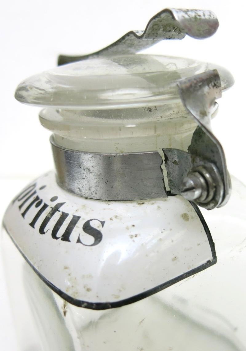 German Wehrmacht Spiritus Glass Bottle Big One For Veterinar, Hard To Find. — image 9