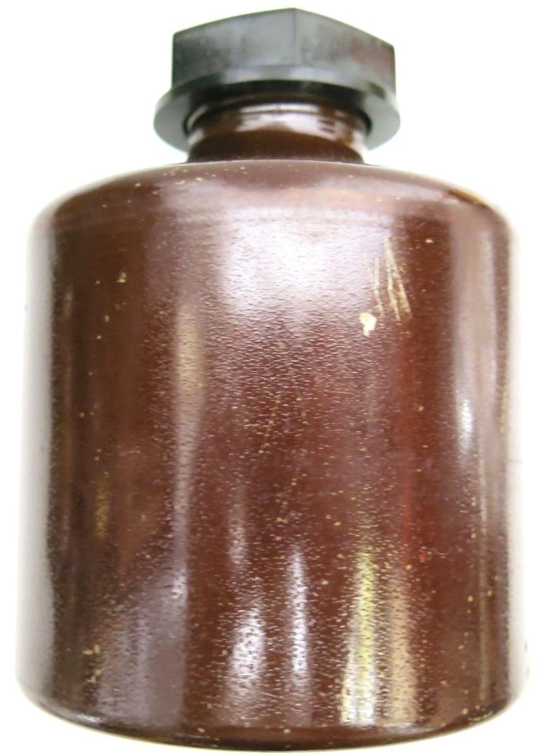 German Wehrmacht Waffenentgiftungsmittel Weapon Decontamination Agents Aluminium Bottle Reinigungsöl Complete With Brush MKK 40. — image 5