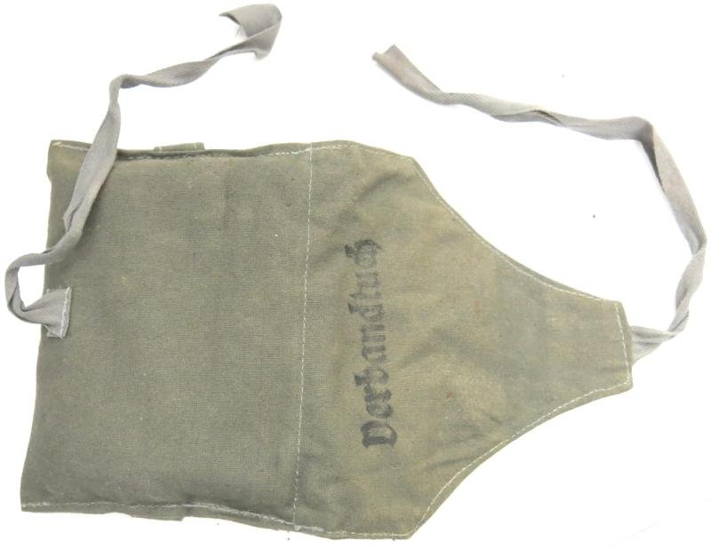 German Wehrmacht Medical Verbandtuch Scarf In White With Cloth Bag. — image 5