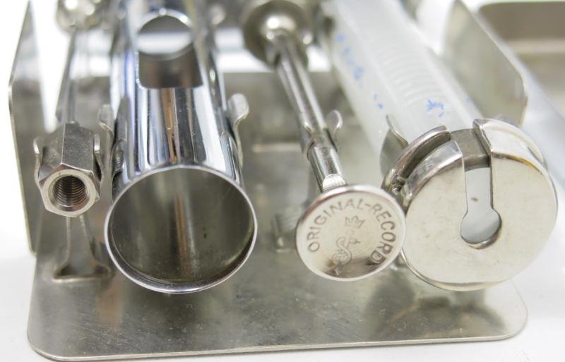 German Wehrmacht Hauptner Nadels And Spritze Containers Needles Syringe Belonging To The Veterinär Satteltasche 29, Not Complete Sets. — image 15