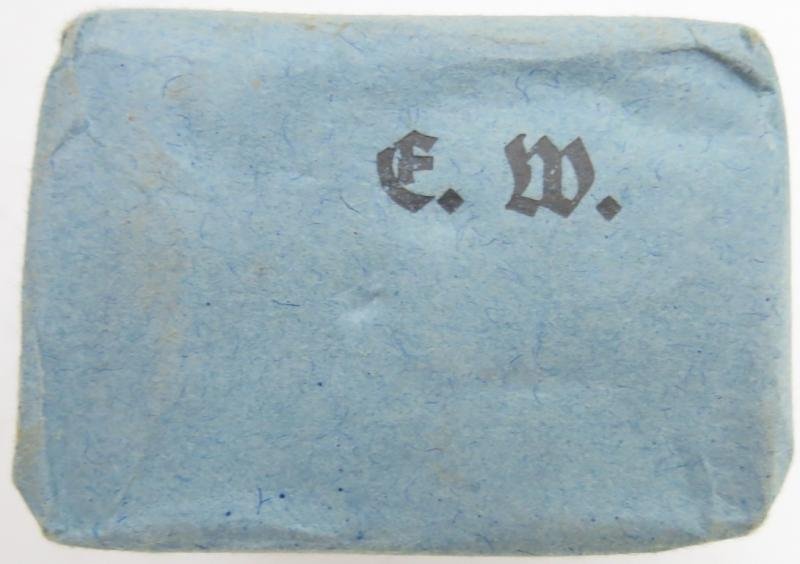 German Wehrmacht Medical 100 g entfettete Watte Wehrkreissanitätspark VI, (Münster, Osnabrück), April. 1944, Mint Unused. — image 3