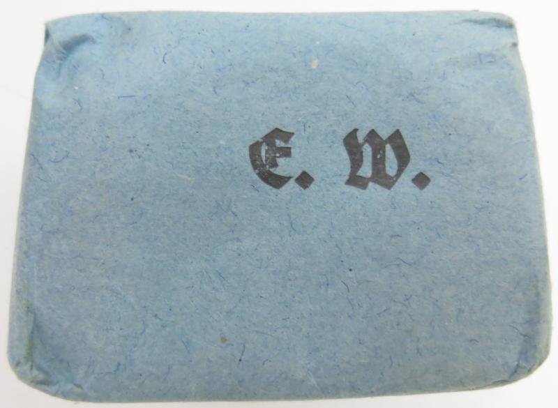 German Wehrmacht Medical 100 g entfettete Watte Wehrkreissanitätspark VI, (Münster, Osnabrück), April. 1944, Mint Unused. — image 3