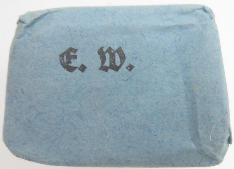 German Wehrmacht Medical 100 g entfettete Watte Wehrkreissanitätspark VI, (Münster, Osnabrück), April. 1944, Mint Unused. — image 5
