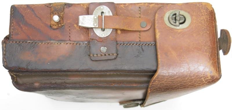 German Wehrmacht Sanitätstasche Für Sanitätsoffiziere Medical Pouch For Officer BOLLMANN TUTTLINGEN 1943, Total 'I Was There' Pouch. — image 6