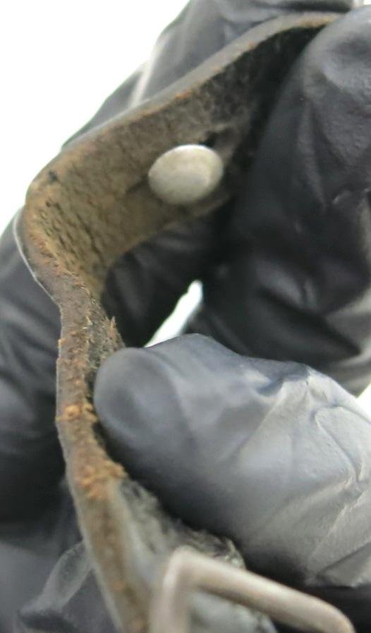 German Wehrmacht Helmet Chinstrap Wilhelm Eilers Bielefeld 1940 In Nice Used Condition. — image 4