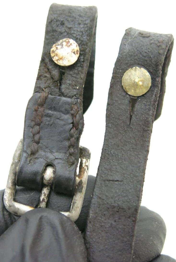 German Wehrmacht Helmet Chinstrap Early Aluminium One In Nice Used Condition. — image 7