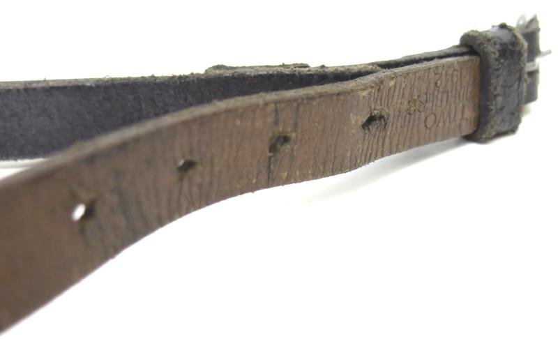 German Wehrmacht Fast Release Utility Strap 57 x 1,8 cms 17 Holes TIWO HEIDELBERG 1942 Nearly Mint. — image 2