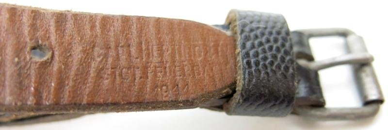 German Wehrmacht Fast Release Utility Strap 54 x 1,8 cms 17 Holes CARL HEPTING & Co. STGT. FEUERBACH 1941, Nearly Mint. — image 8