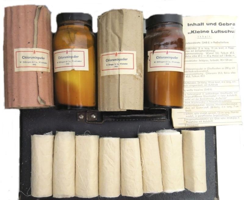 German Luftschutz Kleine Hausapotheke With Half Of The Original Contents, Nice 'To Get It Complete' Collectors Project. — image 13