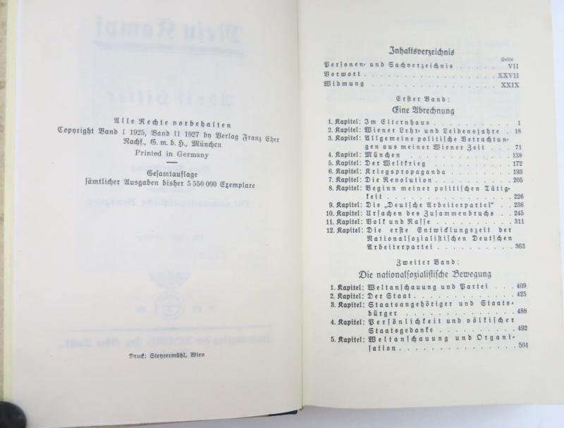 Mein Kampf Book Hochzeitsausgabe Wedding Edition 1939 With City Or Region Gold Shield On The Cover, Mint, Unused And Complete With Case. — image 10