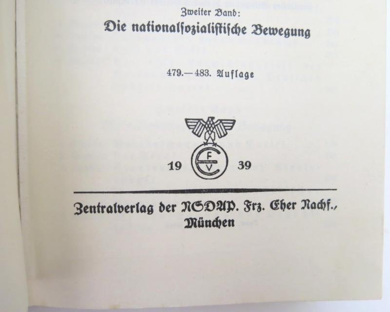 Mein Kampf Book Hochzeitsausgabe Wedding Edition 1939 With City Or Region Gold Shield On The Cover, Mint, Unused And Complete With Case. — image 9