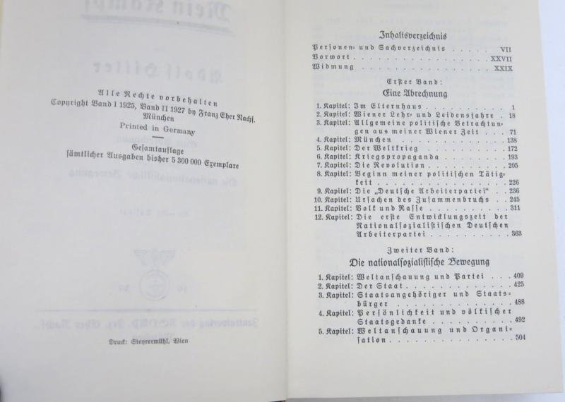 Mein Kampf Book Hochzeitsausgabe Wedding Edition 1939 With City Or Region Gold Shield On The Cover, Unused. — image 10