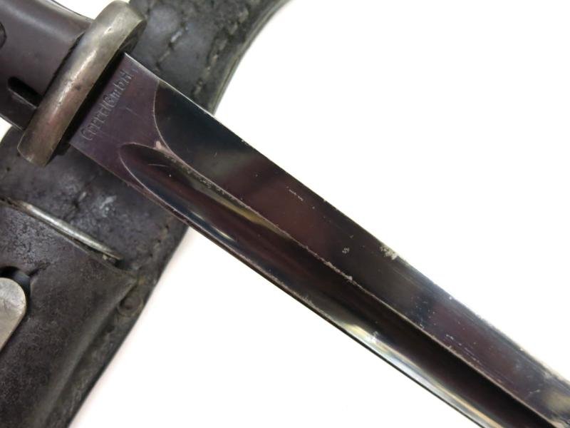 German Wehrmacht K98 Seitengewehr 84/98 Bayonet Matching Coppel G.m.b.H 7740 i 1940 Complete With Original Frog. — image 14