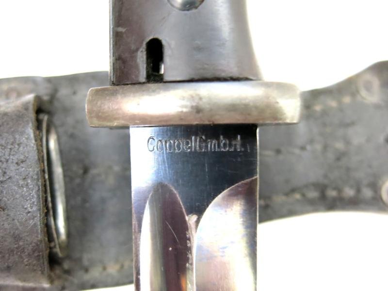 German Wehrmacht K98 Seitengewehr 84/98 Bayonet Matching Coppel G.m.b.H 7740 i 1940 Complete With Original Frog. — image 16