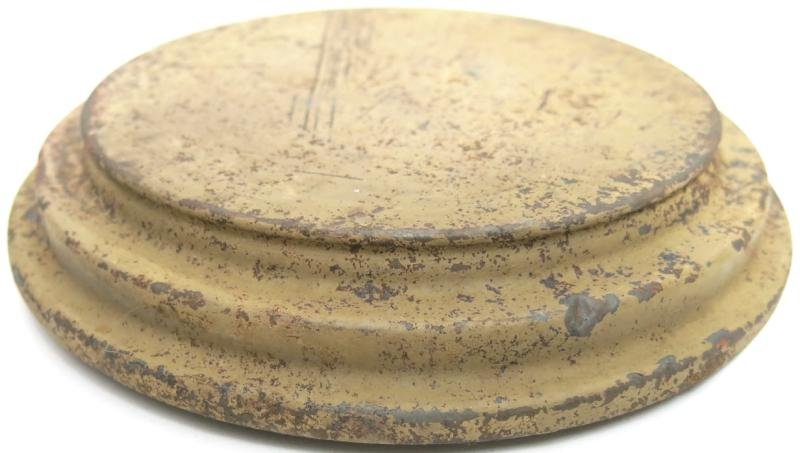 German Wehrmacht T. Mi. Pilz 43 Tellermine Pilz 43 Pressure Plate With Original Sand Colour, Barn Find, Inert. — image 4
