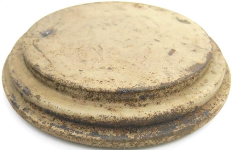 German Wehrmacht T. Mi. Pilz 43 Tellermine Pilz 43 Pressure Plate With Original Sand Colour, Barn Find, Inert. — image 4