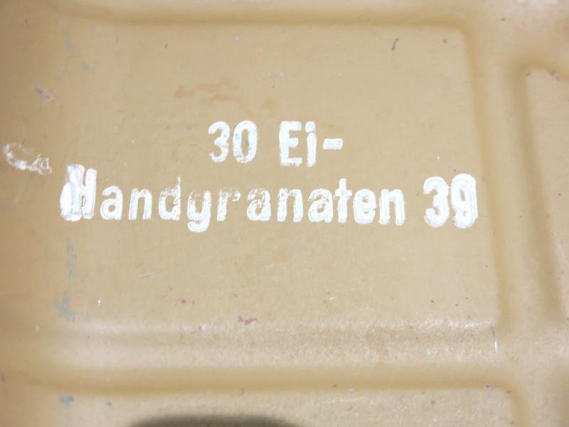 German Wehrmacht 30 Eihandgranaten 39 Egg Grenades M39 für Tropen Box Case bpo 1941, Super-Duper-Mega-Hiper-Turbo Hard To Find Real DAK, (Deutsches Arfika Korps). — image 16