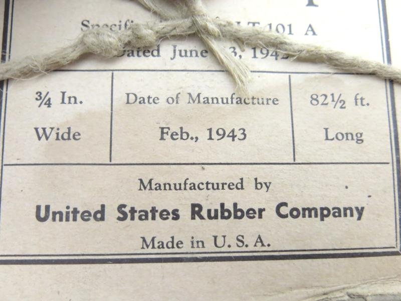 USA WWII One Roll Friction Tape Feb., 1943 In Box. — image 2