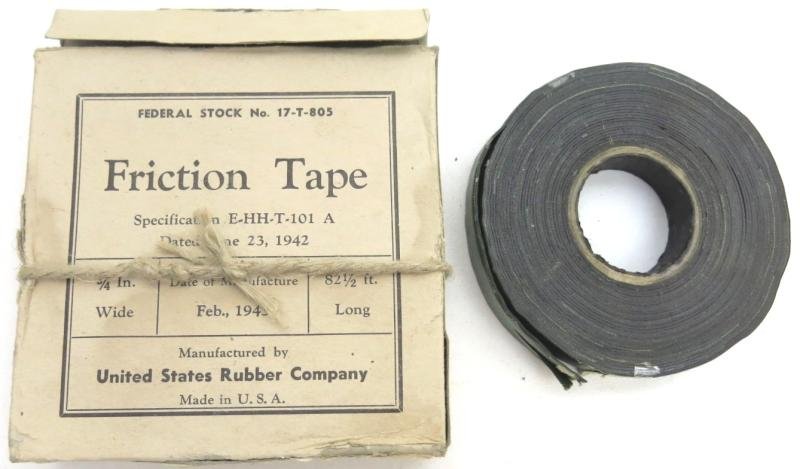 USA WWII One Roll Friction Tape Feb., 1943 In Box. — image 8