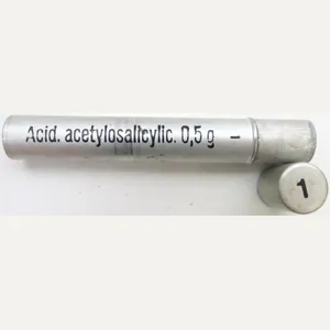German Wehrmacht Sanitär Aluminium Tablettenröhrchen Medical Pills Tube Acid. acetylosalicylic. …