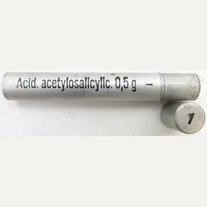 German Wehrmacht Sanitär Aluminium Tablettenröhrchen Medical Pills Tube Acid. acetylosalicylic. …
