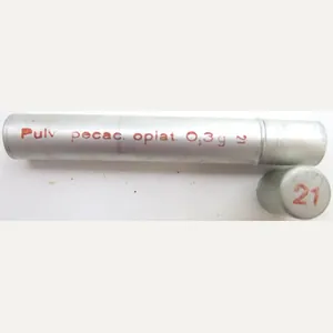 German Wehrmacht Sanitär Aluminium Tablettenröhrchen Medical Pills Tube Pulv. Ipecac. …