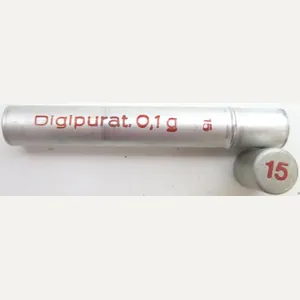 German Wehrmacht Sanitär Aluminium Tablettenröhrchen Medical Pills Tube Digipurat. 0,1 …