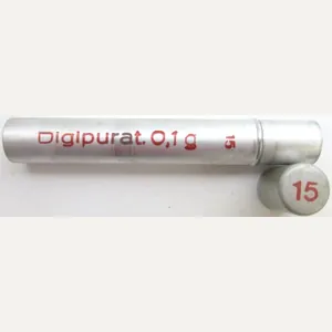 German Wehrmacht Sanitär Aluminium Tablettenröhrchen Medical Pills Tube Digipurat. 0,1 …