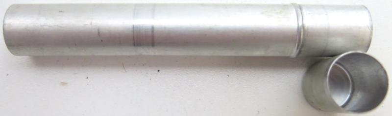 German Wehrmacht Sanitär Aluminium Tablettenröhrchen Medical Pills Tube Cardiazol 0,1 g Empty. — image 2