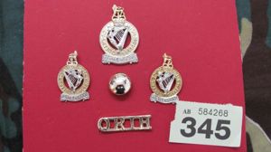 Queens Royal Irish Hussars badge Set..