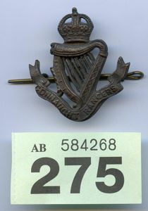 Connaught Rangers Officers Cap Badge
