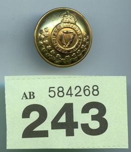 WW1 Royal Irish Regiment Officers Button