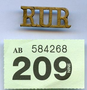 WW2 Royal Ulster Rifles Shoulder Title
