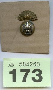 Royal Irish Fusiliers Officers Collar Badge
