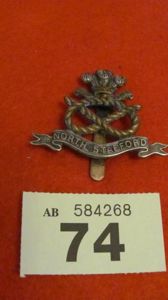 North Staffordshire Regiment Cap Badge
