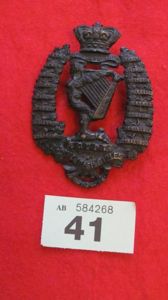 Victorian Royal Irish Rifles Helmet plate
