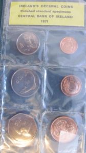 1971 set of Irish mint coins