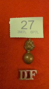 Dublin Fusiliers two piece shoulder Title