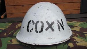 Rare Irish Navy 1944 pattern helmet with naval markings