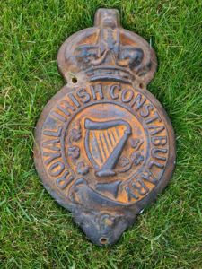 Original Royal Irish Constabulary Station Plaque