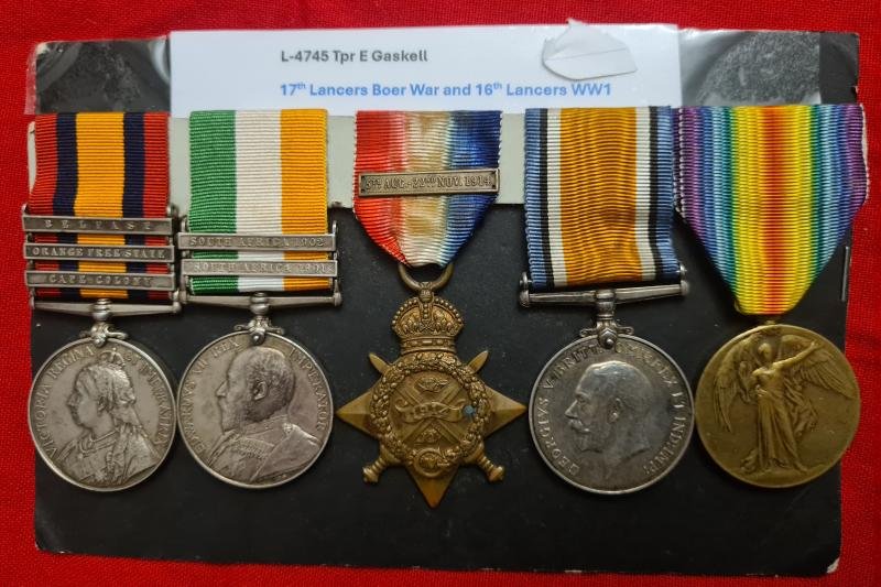 Boer War & WW1 group to 17th/16th Lancers — image 3