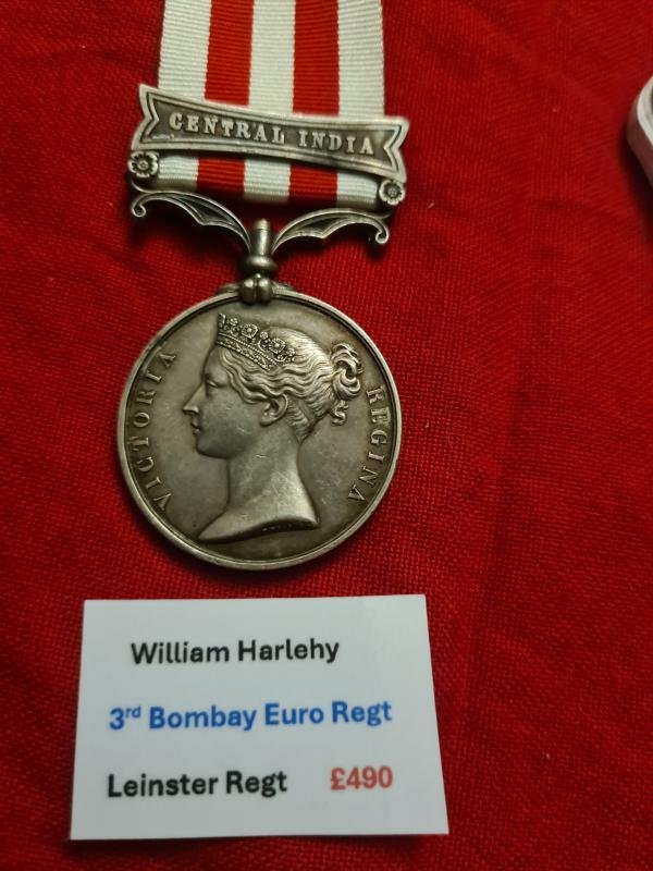 Indian Mutiny medal, William Harlehy, Leinster Regt — image 2