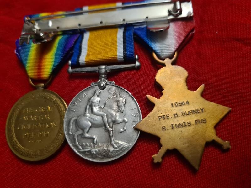 Royal Inniskilling Fusiliers 1915 Star Trio — image 3